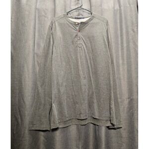 Jared Henley Shirt Long Sleeve Casual Button Up‎ Gray Top Union Made Size XL